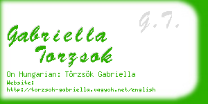 gabriella torzsok business card